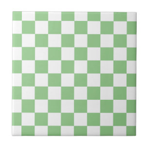 Green Apple Chequerboard Ceramic Tile