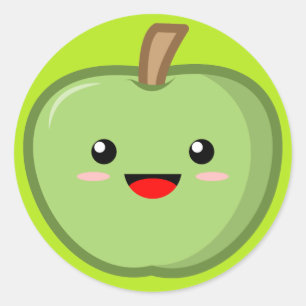 Green Apple Classic Round Sticker