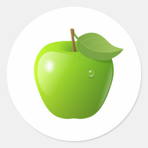 Green Apple Classic Round Sticker