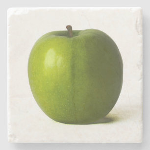 Green Apple coastercn Stone Coaster