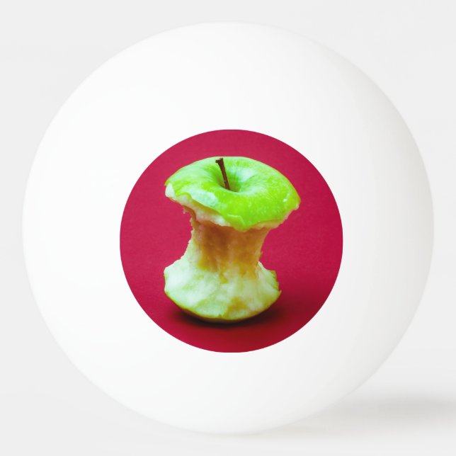 Green apple core ping pong ball (Front)