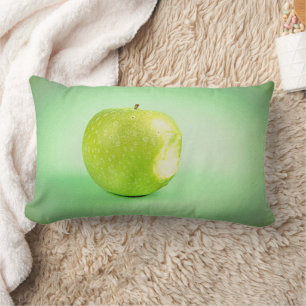 "Green Apple" Cute Photo. Buy Now Lumbar Cushion
