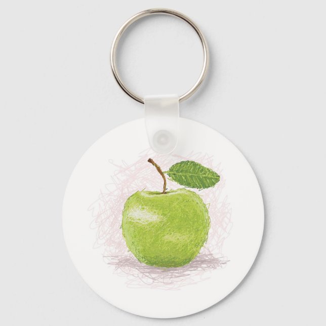 green apple key ring (Front)