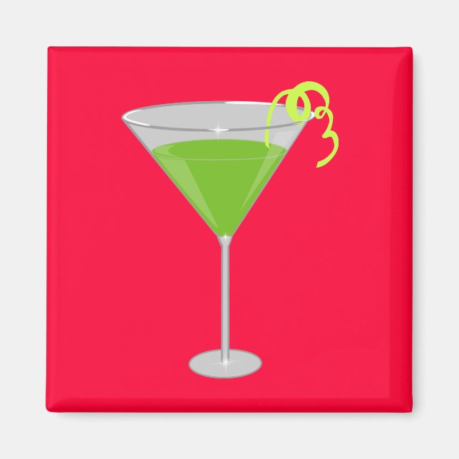 Green Apple Martini Magnet (Front)
