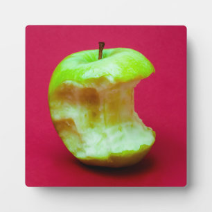 Green apple nibbled plaque