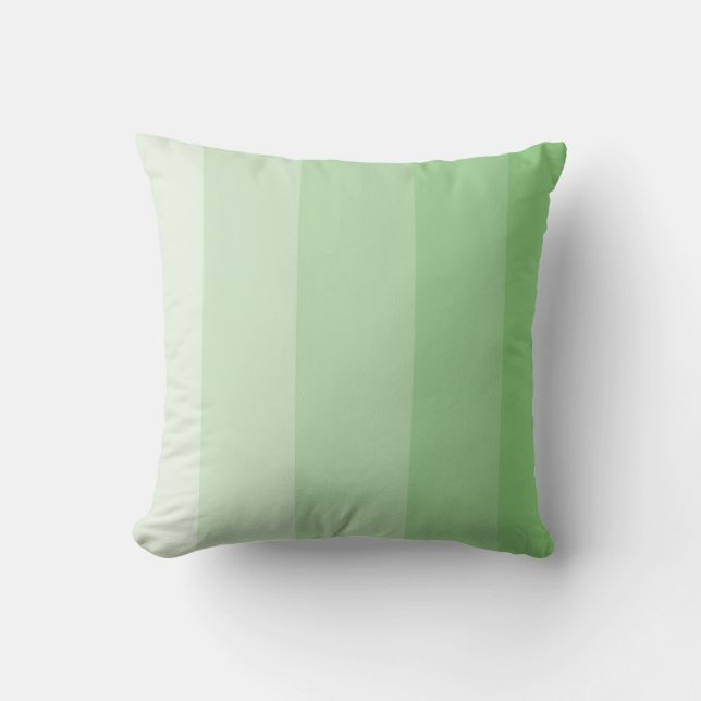 Green Apple Ombre Stripe Cushion (Front)