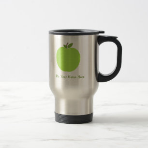 Green Apple Personalised Teacher Travel Mug