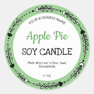 Green Apple Pie Scented Product Labels