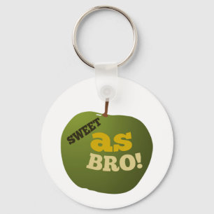 Green apple SWEET AS BRO Key Ring