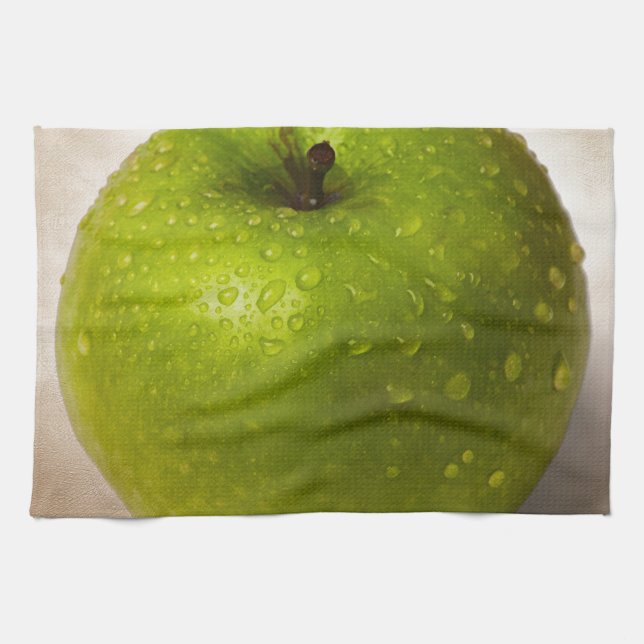 Green apple tea towel (Horizontal)