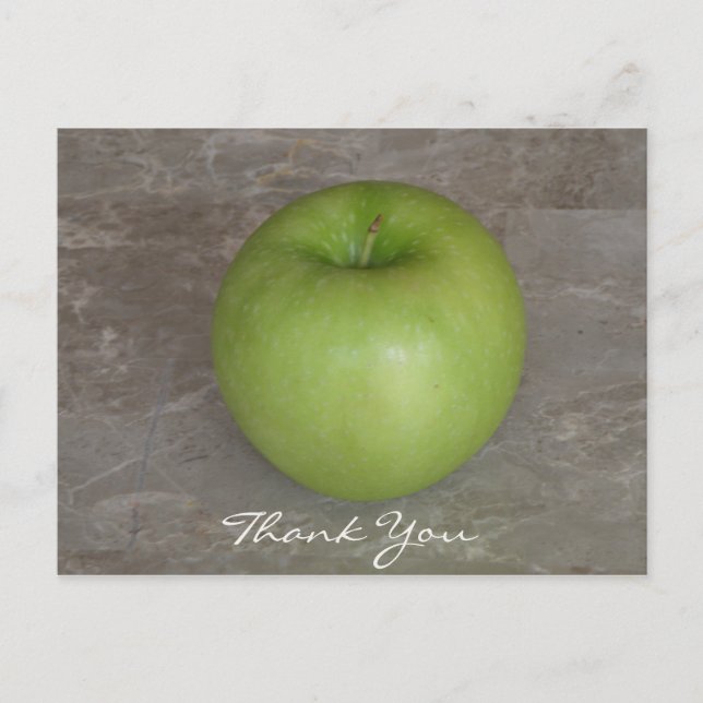Green Apple Thank You Postcard (Front)