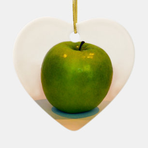 Green Apple Trio Ceramic Ornament