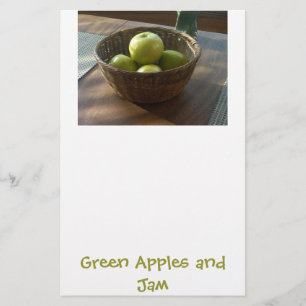 Green Apples and Jam Stationery