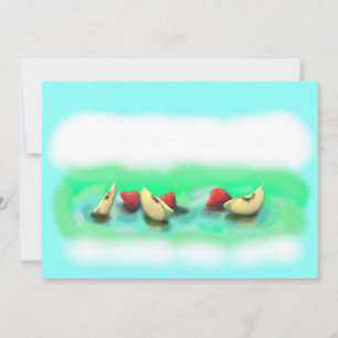 Green Apples and Raspberries with Reflections Thank You Card