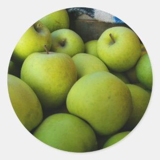 Green Apples Classic Round Sticker