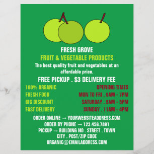 Green Apples, Greengrocers Advertising Flyer