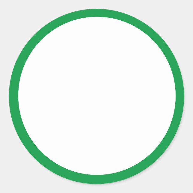 Green Approval Classic Round Sticker (Front)