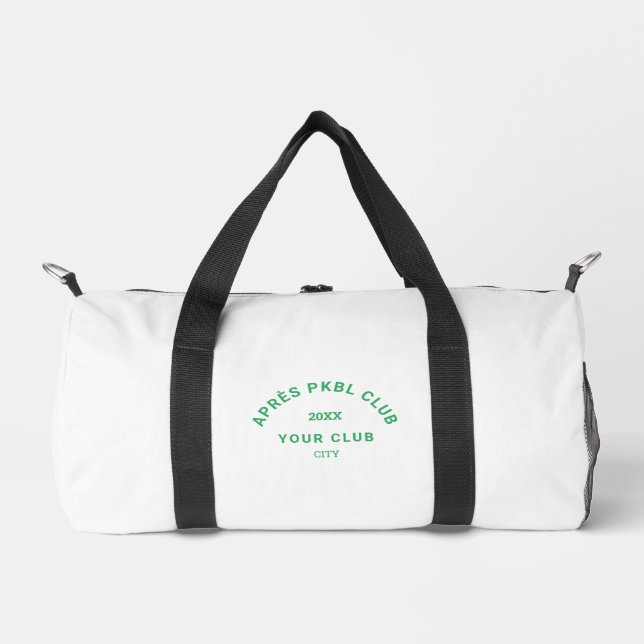 Green Après PKBL Club Crest Monogram Pickleball  Duffle Bag (Front)