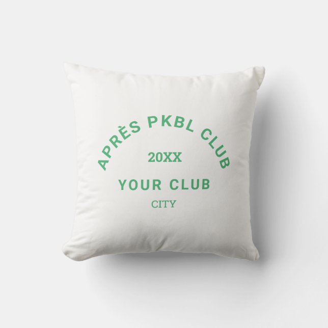 Green Après PKBL Club Crest Pickleball Cushion (Front)