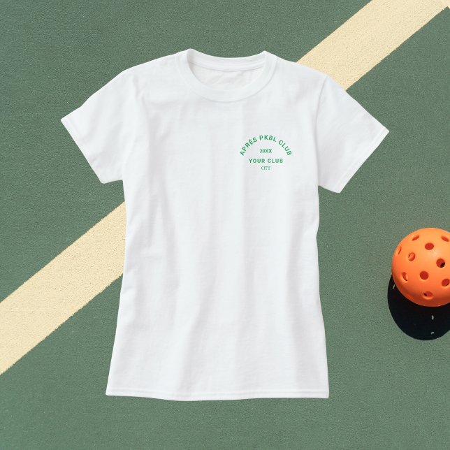 Green Après PKBL Club Crest Pickleball Ladies T-Shirt (Creator Uploaded)