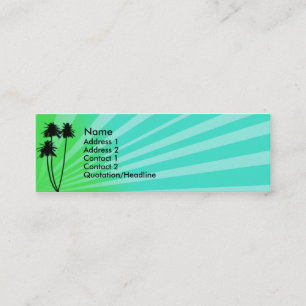 Green/Aqua Tropical Profile Card