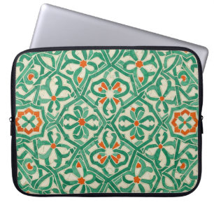 green arabesque laptop sleeve