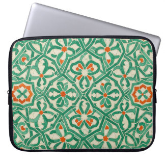 green arabesque laptop sleeve
