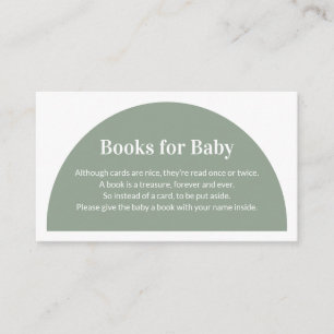 Green Arch Books for Baby Baby Shower Enclosure Ca Card