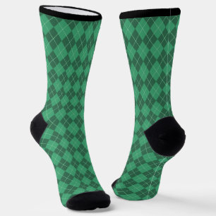 Green Argyle Golf Socks