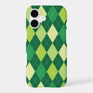 Green argyle pattern