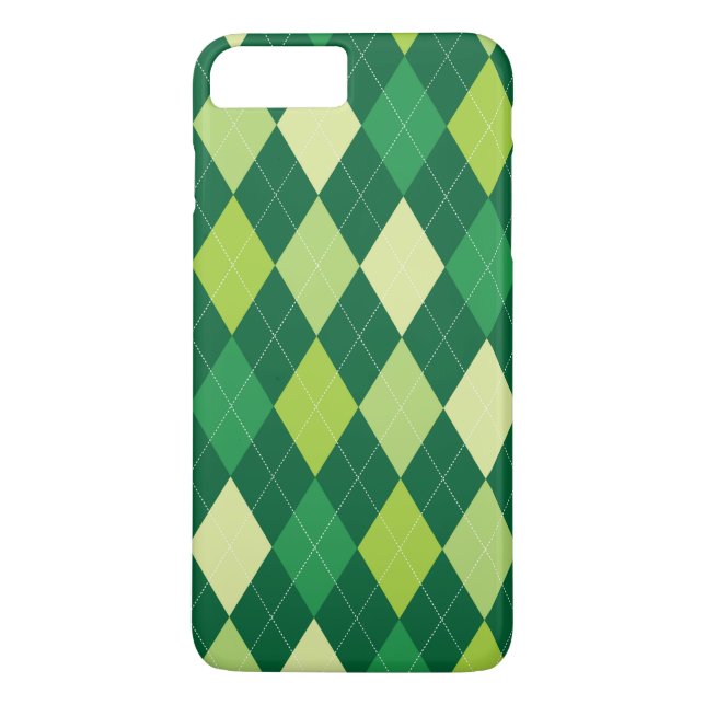 Green argyle pattern Case-Mate iPhone case (Back)