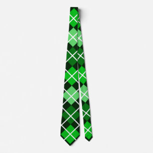 Green Argyle Tie