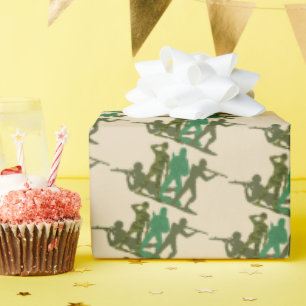 Green Army Action Men Wrapping Paper