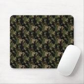 Green Army Camo Camouflage Pattern Mouse Pad (With Mouse)