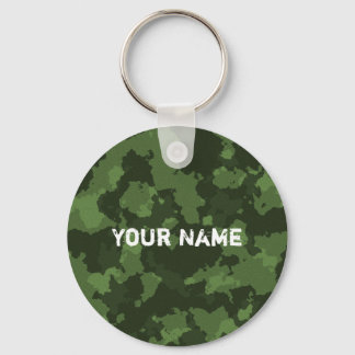 Green Army Camo Military Key Ring