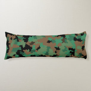 Green Army Jungle Camouflage Pattern Design  Body Cushion