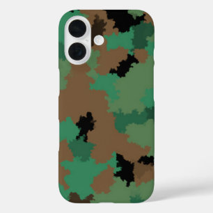 Green Army Jungle Camouflage Pattern Design  iPhone 16 Case