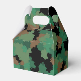 Green Army Jungle Camouflage Pattern Design Favour Box