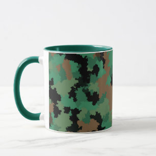 Green Army Jungle Camouflage Pattern Design Mug