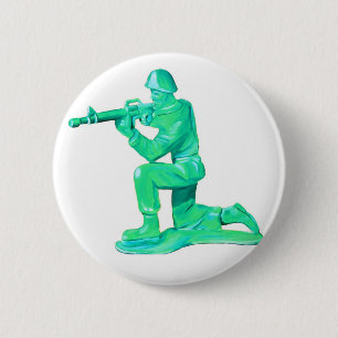 Green Army Man Button