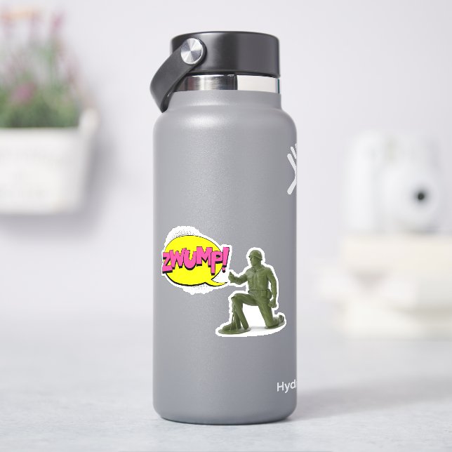 Green Army Man with a Mortar Die-Cut Stickers (HydroFlask)