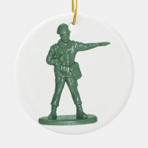 Green Army Men Ceramic Tree Decoration