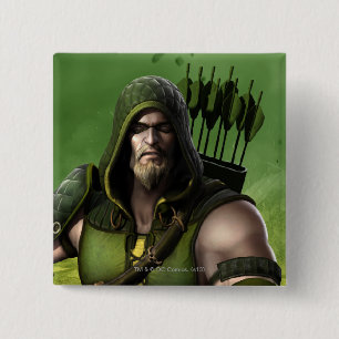 Green Arrow 15 Cm Square Badge
