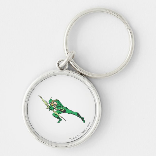 Green Arrow Crouches Key Ring (Front)