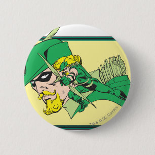 Green Arrow Head Shot 6 Cm Round Badge
