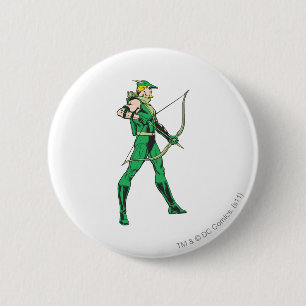 Green Arrow Profile 6 Cm Round Badge