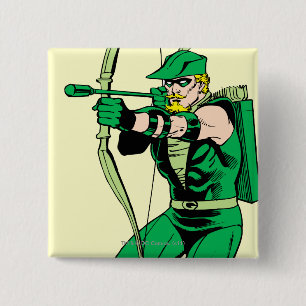 Green Arrow Shooting Arrow 15 Cm Square Badge