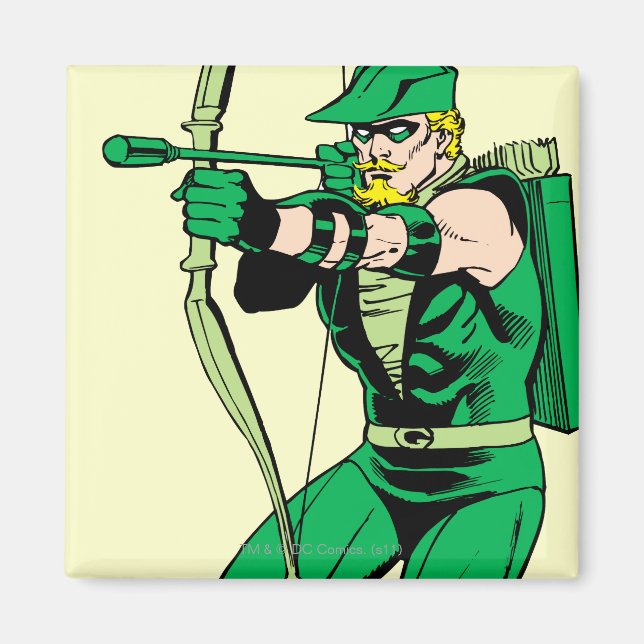 Green Arrow Shooting Arrow Magnet (Front)