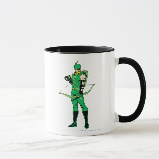 Green Arrow Standing with Bow Mug (Right)