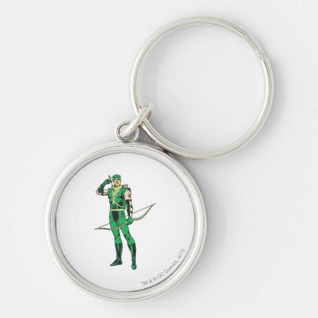 Green Arrow with Target Key Ring (Front)
